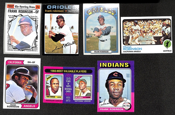 Lot of 63 Frank Robinson Topps Baseball Cards from 1970-1975