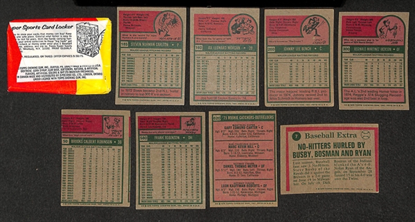 Lot of 89 - 1975 Topps Mini Cards w. Gary Carter Rookie Card - Includes Wrapper 