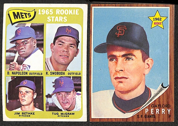 Lot of 44 Topps Rookie Cards of Star Players from 1962-1978 w. 1962 Gaylord Perry