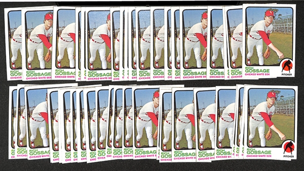 Lot of 57 - 1973 Topps Goose Gossage Rookie Cards