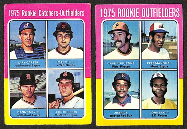 Lot of 54 - 1975 Topps Baseball Rookie Cards w. 14 Gary Carter Rookie Cards