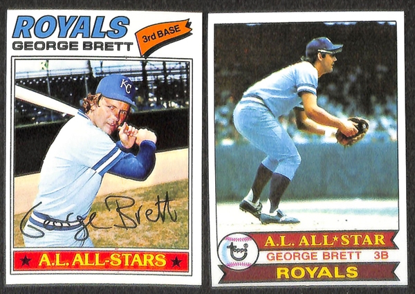 Lot of 62 Topps/SSPC George Brett Baseball Cards w. 1975 Rookie Card (MC)