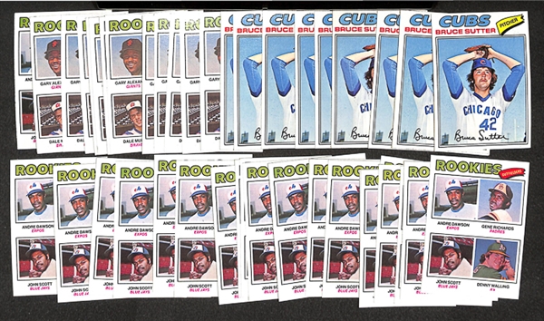 Lot of 47 1977 Topps Baseball Rookie Cards w. 21 - Andre Dawson Rookie Cards