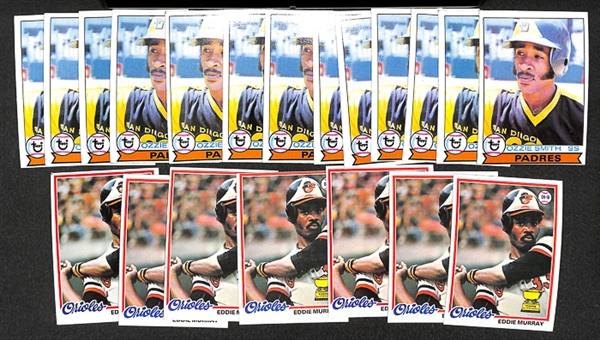 Lot of 7 - 1978 Topps Eddie Murray Rookie Cards & 13 - Ozzie Smith Rookie Cards