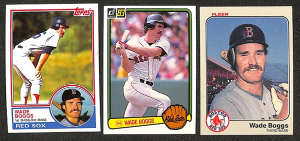 Lot of 58 - 1983 Wade Boggs Rookie Cards - Topps/Donruss/Fleer