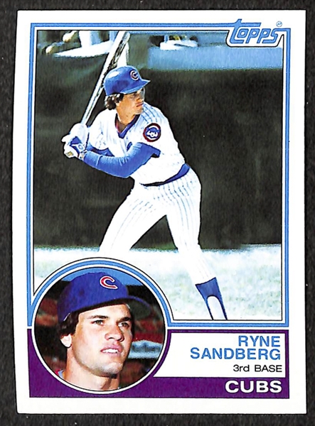 Lot of 34 - 1983 Ryne Sandberg Rookie Cards - Topps/Donruss/Fleer