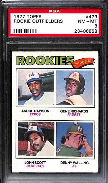 (2) High Grade Rookies - 1978 Ozzie Smith and 1977 Andre Dawson - Both BVG 8