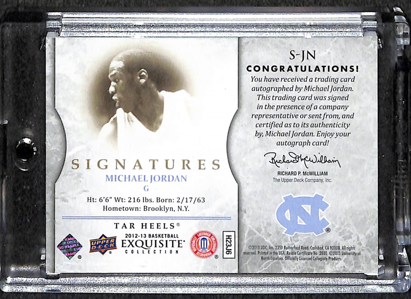2012-13 Upper Deck Exquisite Michael Jordan Autograph #ed 91/99