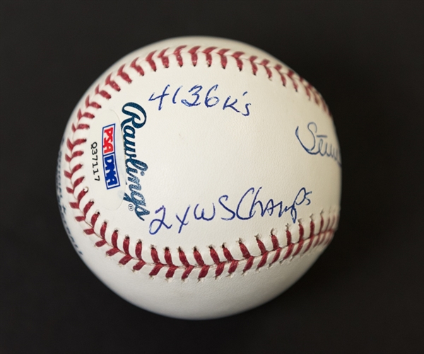 Steve Carlton (HOFer) Signed Baseball w/ RARE 5 Inscriptions (PSA/DNA)