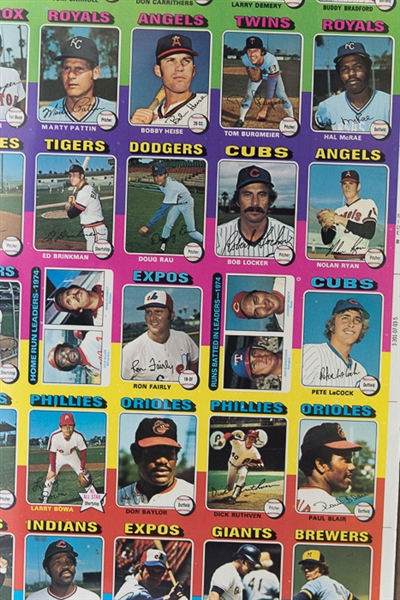 1975 Topps Baseball Uncut Sheets w. Nolan Ryan
