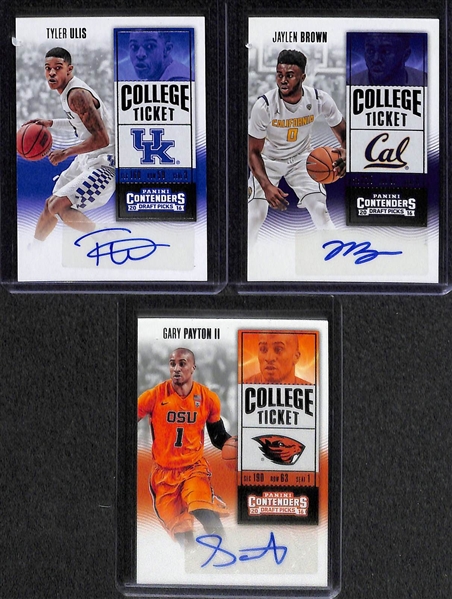 Lot of (13) Certified Autograph Basketball Cards inc. Vince Carter, Carmelo Anthony, Dwyane Wade, Jaylen Brown