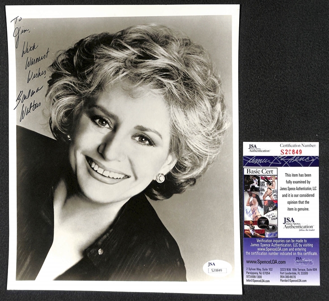 Lot of 3 - 8 x 10 Autographed Photos of Joan Rivers, Maria Shriver, & Barbara Walters - All JSA