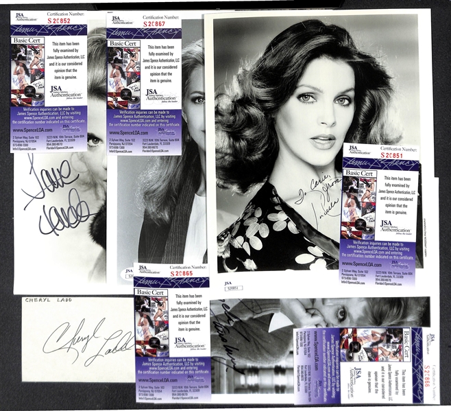 Lot of 5 - Female Actress Autographs w. Jane Fonda - All JSA