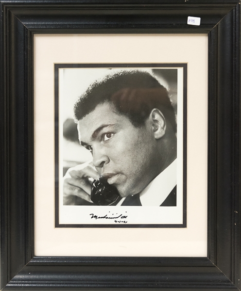  Muhammad Ali Signed 8x10 B&W Photograph - Overall Framed Dimension of 15 x 18 - JSA LOA