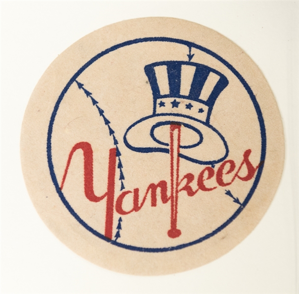 Old New York Yankees Collector Items w/ Vintage Hutch Joe DiMaggio Glove