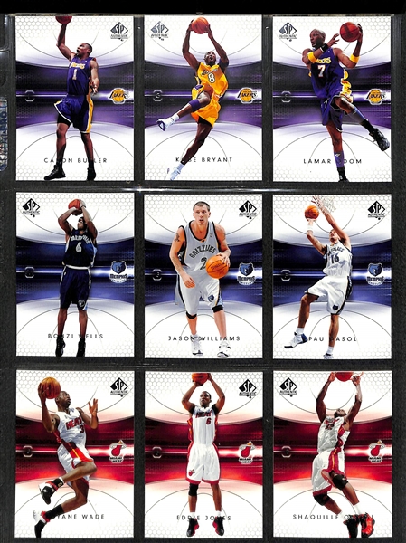 5 Complete Upper Deck Basketball Base Sets 2000-01 though 2005-06 - Various UD Product Lines (each set includes 90 cards)