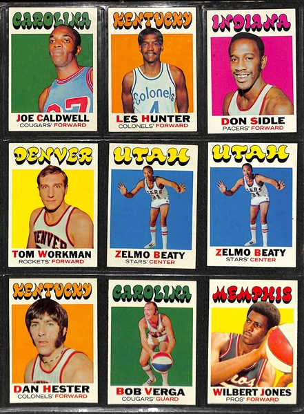 Lot of 139 Assorted 1971-72 Topps Basketball Cards w. Pete Maravich & Oscar Robertson