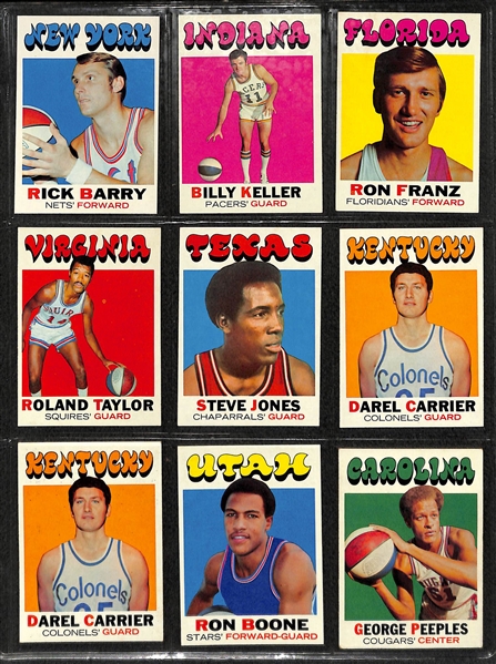 Lot of 139 Assorted 1971-72 Topps Basketball Cards w. Pete Maravich & Oscar Robertson