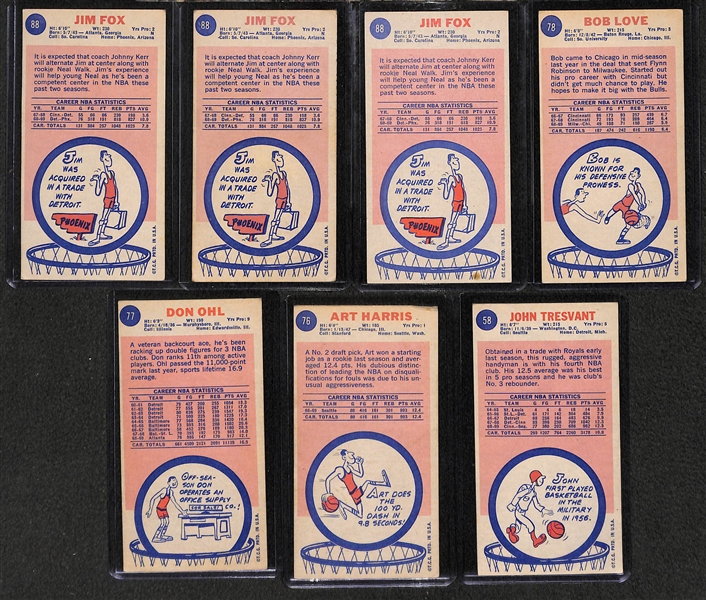  Lot of 17 - 1969-70 Topps Basketball Cards w. Chamberlain & Baylor