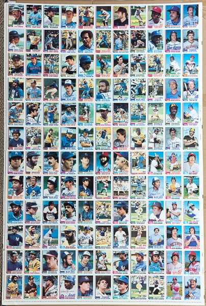 Lot of 3 1982 Topps Baseball Uncut Sheets w. Nolan Ryan