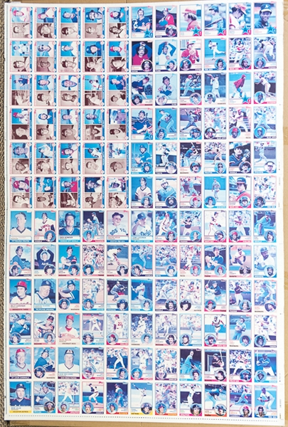 Lot of 4 - 1983 Topps Baseball Uncut Sheets w. Tony Gwynn Rookie Card