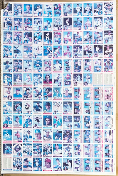Lot of 9 - 1983 Topps Baseball Uncut Sheets w. Boggs Rookie Card