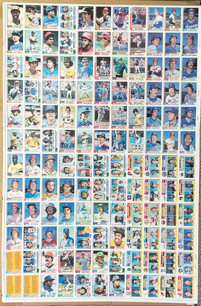 Lot of 2 - 1982 Topps Baseball Uncut Sheets w. Cal Ripken Jr Rookie Card