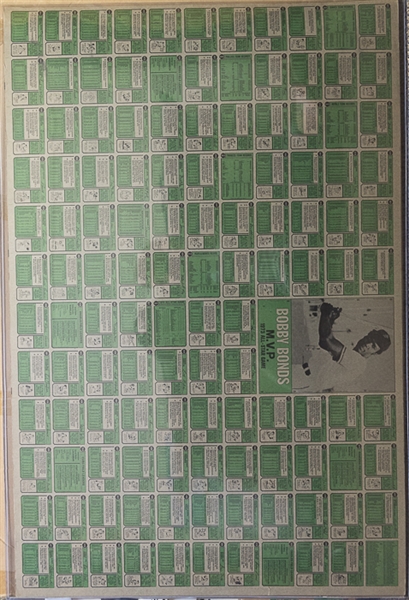 1974 Topps Baseball Uncut Sheet w. Pete Rose & Mike Schmidt