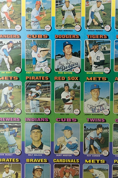 1975 Topps Baseball Uncut Sheet w. Dave Winfield & Mike Schmidt