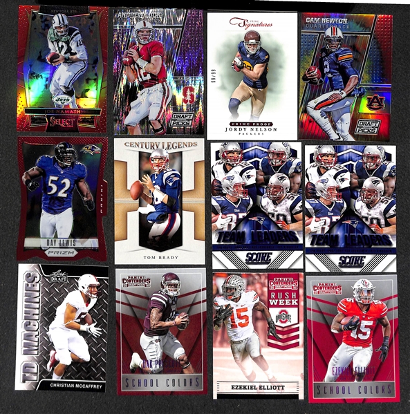 Lot of Approx. 400 Football Star, Insert, & Rookie Cards w. Brady & Marino