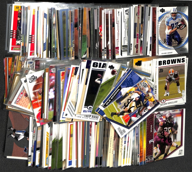 Lot of 400+ Football Rookie Cards - Primarily from 2003-2005 - w. Eli Manning