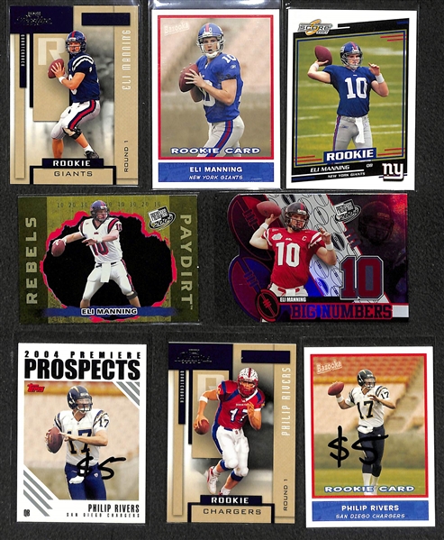 Lot of 400+ Football Rookie Cards - Primarily from 2003-2005 - w. Eli Manning