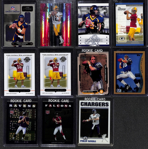 Lot of 11 Rookie Quarterback Cards w. Aaron Rodgers