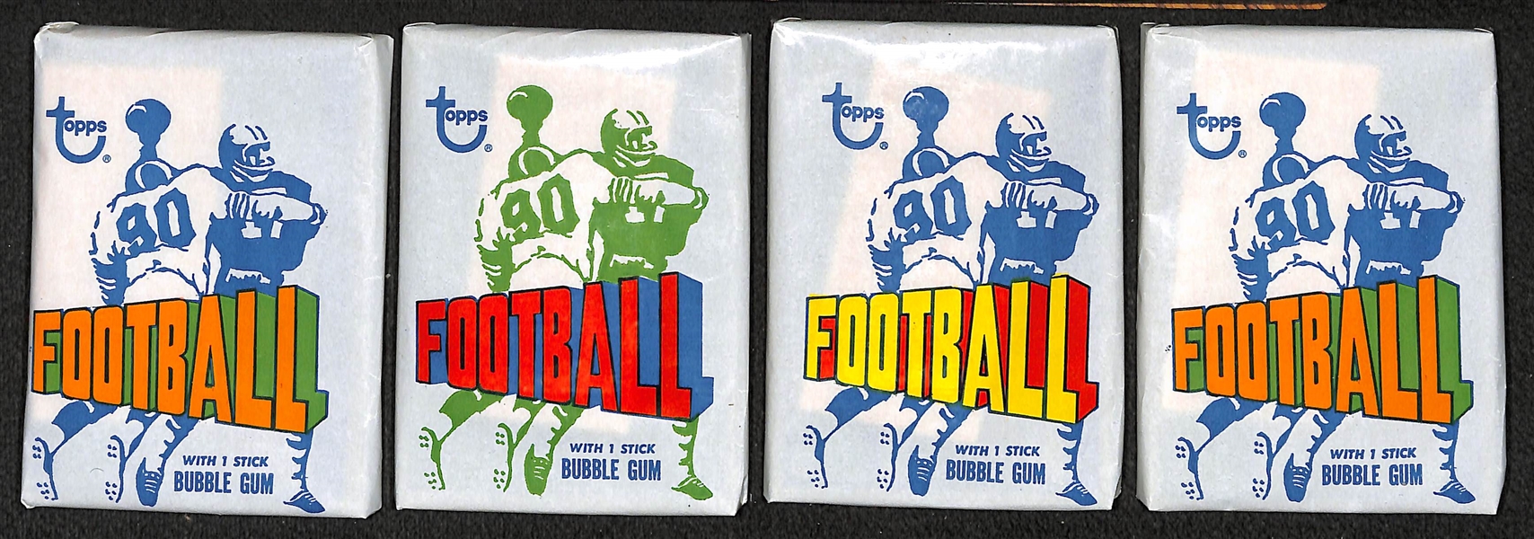 1972 Topps Football Series 2 Partially Sealed Wax Box - 11 Sealed Packs in Original Box
