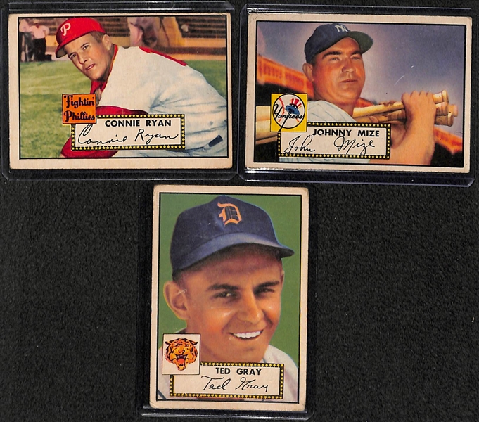 Lot of 2 - 1950 Bowman Baseball & 7 - 1952 Topps Baseball w. Slaughter