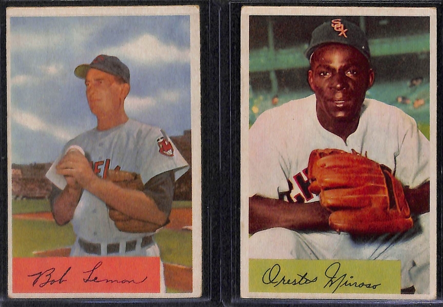 Lot of 22 - 1954 Bowman Baseball & 18 - 1955 Bowman Baseball w. 1954 Ashburn