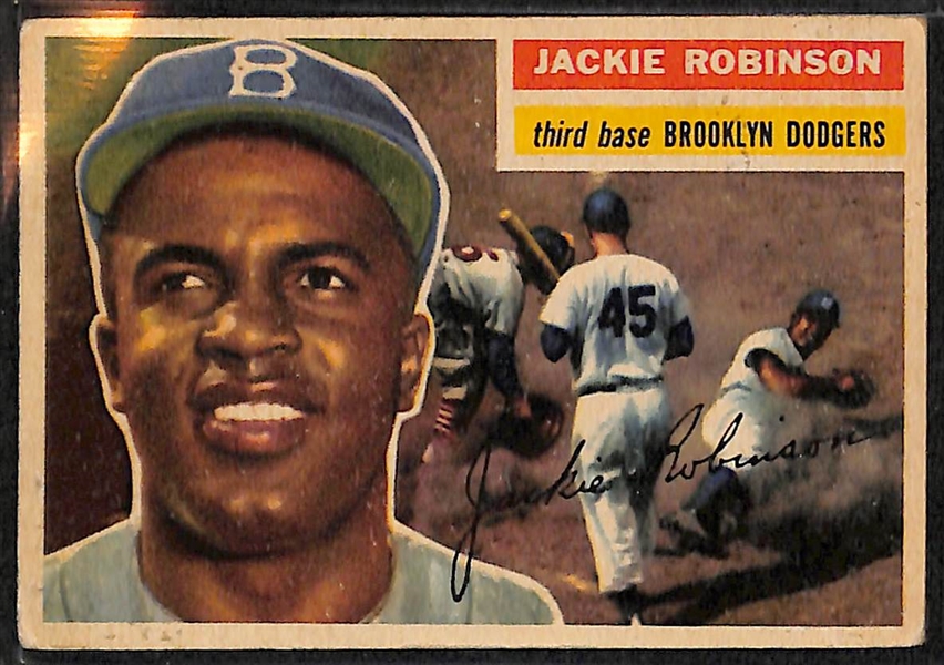 Lot of 6 - 1956 Topps Cards w. Jackie Robinson & Duke Snider