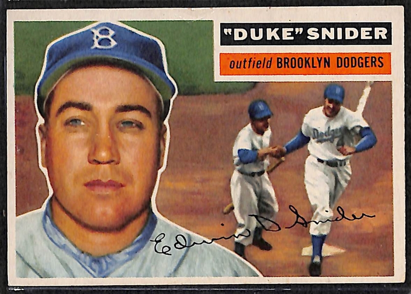 Lot of 6 - 1956 Topps Cards w. Jackie Robinson & Duke Snider