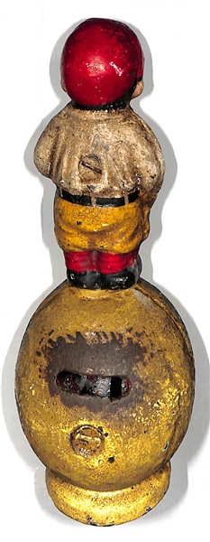 Cast Iron Baseball Player Bank - American and National League - 6 Tall