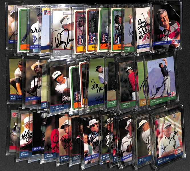 Lot of 100+ Hand Signed Golf Cards w. Nicklaus & Arnold Palmer
