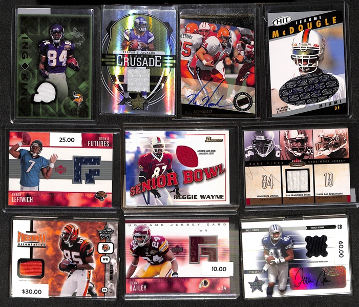 Lot of 2000+ Football Cards Including 35 Graded Cards, 10 Autograph Cards, 13 Relics