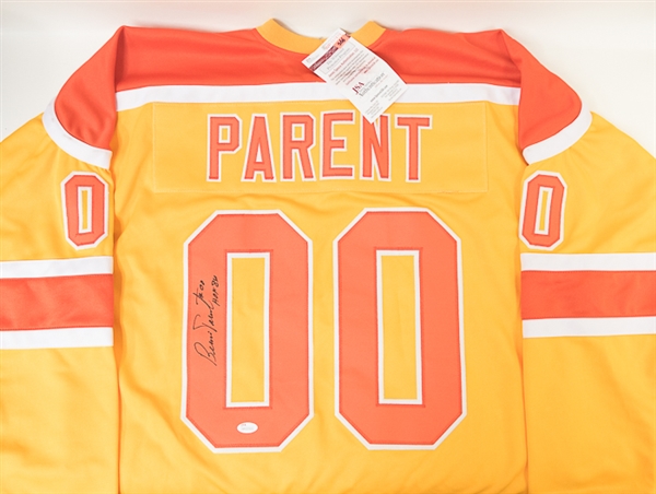 Bernie Parent Autographed Philadelphia Blazers Custom Hockey Jersey - JSA