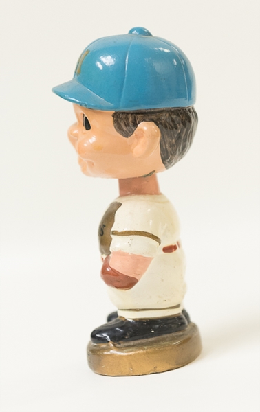 Early 1970s Milwaukee Brewers Bobble Head with Round Gold Base
