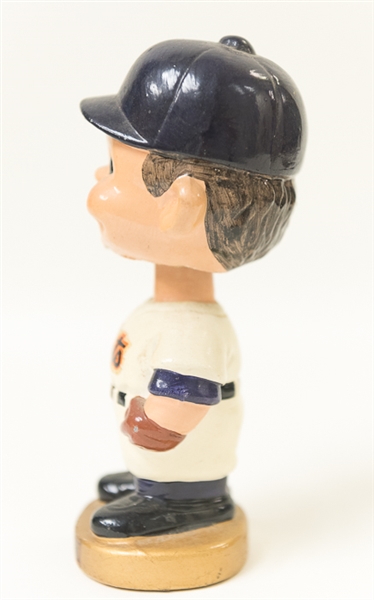 Early 1970s New York Mets Player Bobble Head with Round Gold Base