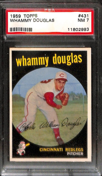 Lot of 4 - PSA 7 Baseball Cards - 1959 & 1960 w. Whammy Douglas