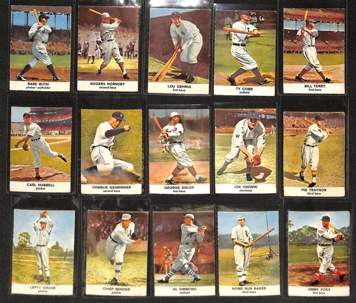 Lot of 113 Baseball & Football Cards from 1956 - 1974 w. 1961 Golden Press Ruth