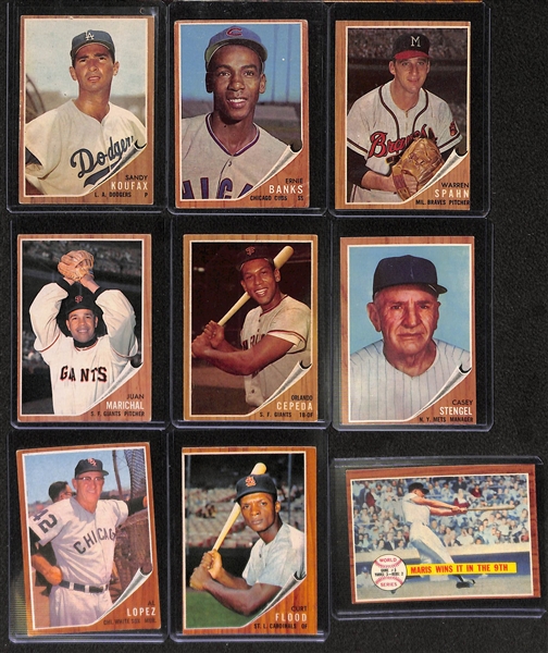 Lot of 140+ Topps Baseball Cards w. Sandy Koufax