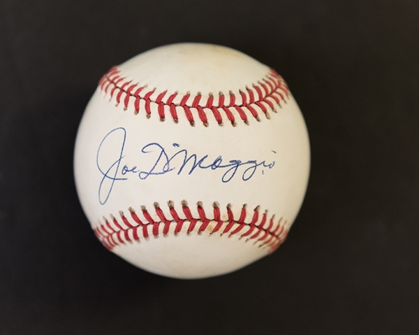 Joe DiMaggio Autographed Official American League Baseball (Beckett LOA)