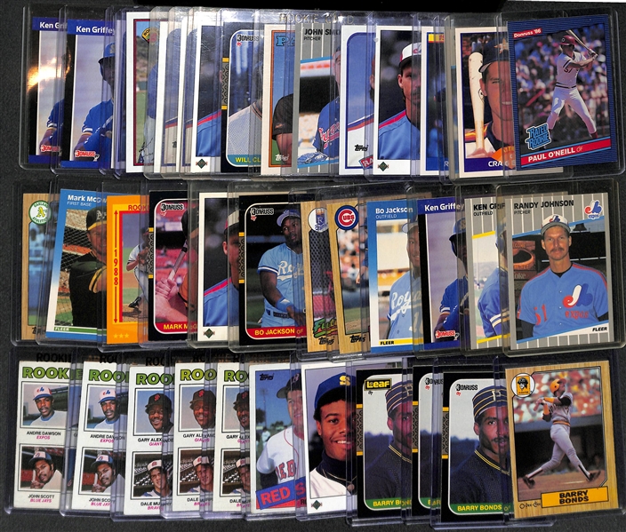 Lot of 40 1970s & 1980s Baseball Rookie Cards w. Bonds