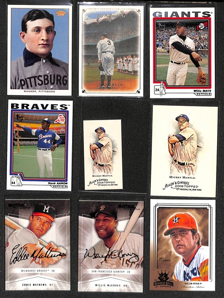 Lot of 400+ Baseball Cards - Primarily Stars & Hall of Famers - w. Jeter